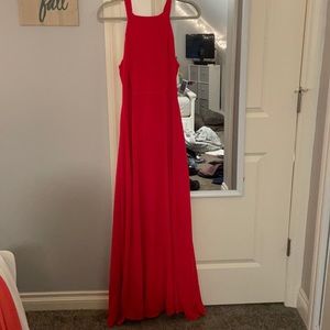Lulus long red dress